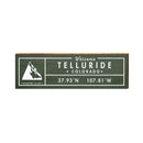 Telluride, Colorado Welcome Wooden Sign w/ Mountain | Wall Art Print on Real Wood