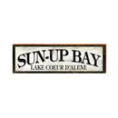 Sun-Up Bay | Lake Coeur D'Alene, Idaho Wooden Sign | Wall Art Print on Real Wood