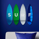 Surfboard 4-Piece Set