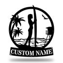 Longboard Female Surfer Monogram