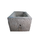 56" Inch Long Hand Chiseled Stone Trough 1