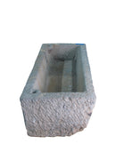 56" Inch Long Hand Chiseled Stone Trough 1