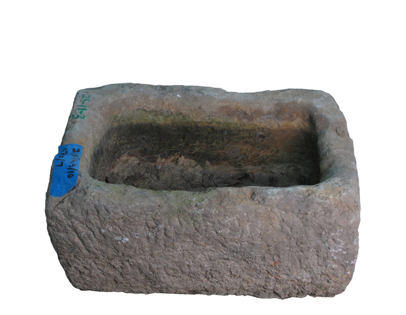 22" Inch Long Hand Chiseled Stone Trough 11-3