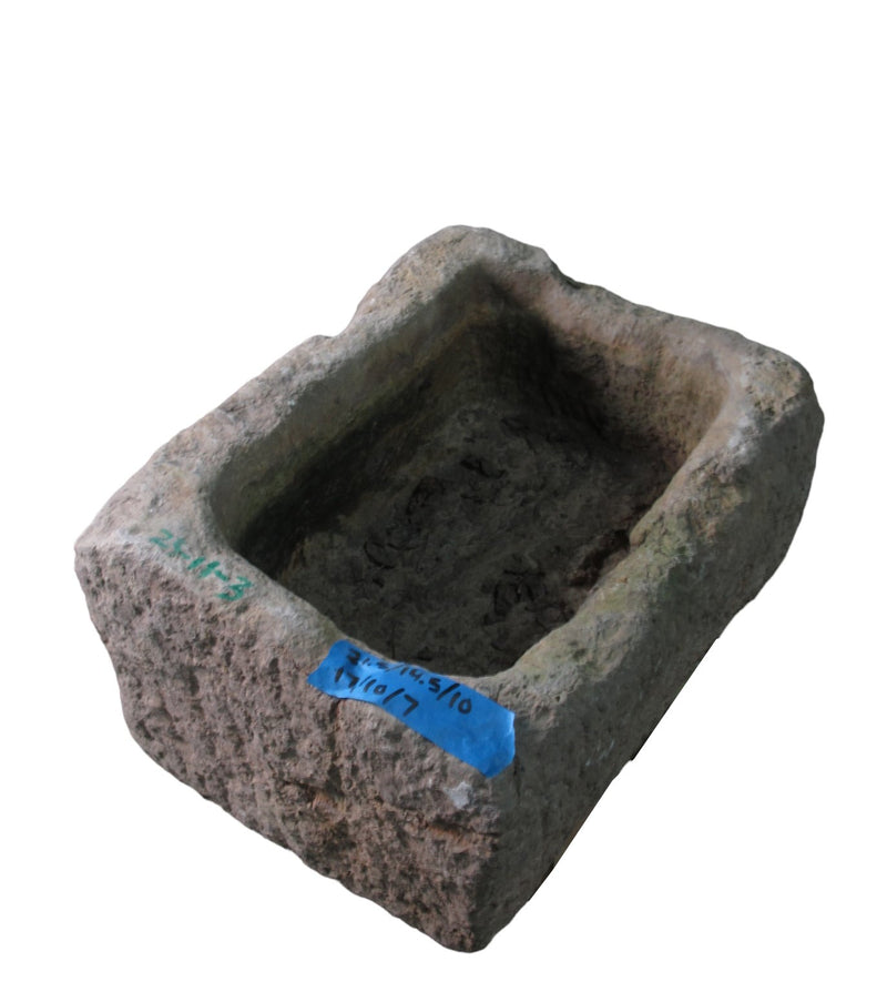 22" Inch Long Hand Chiseled Stone Trough 11-3