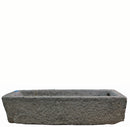 59" Inch Long Hand Chiseled Stone Trough 13