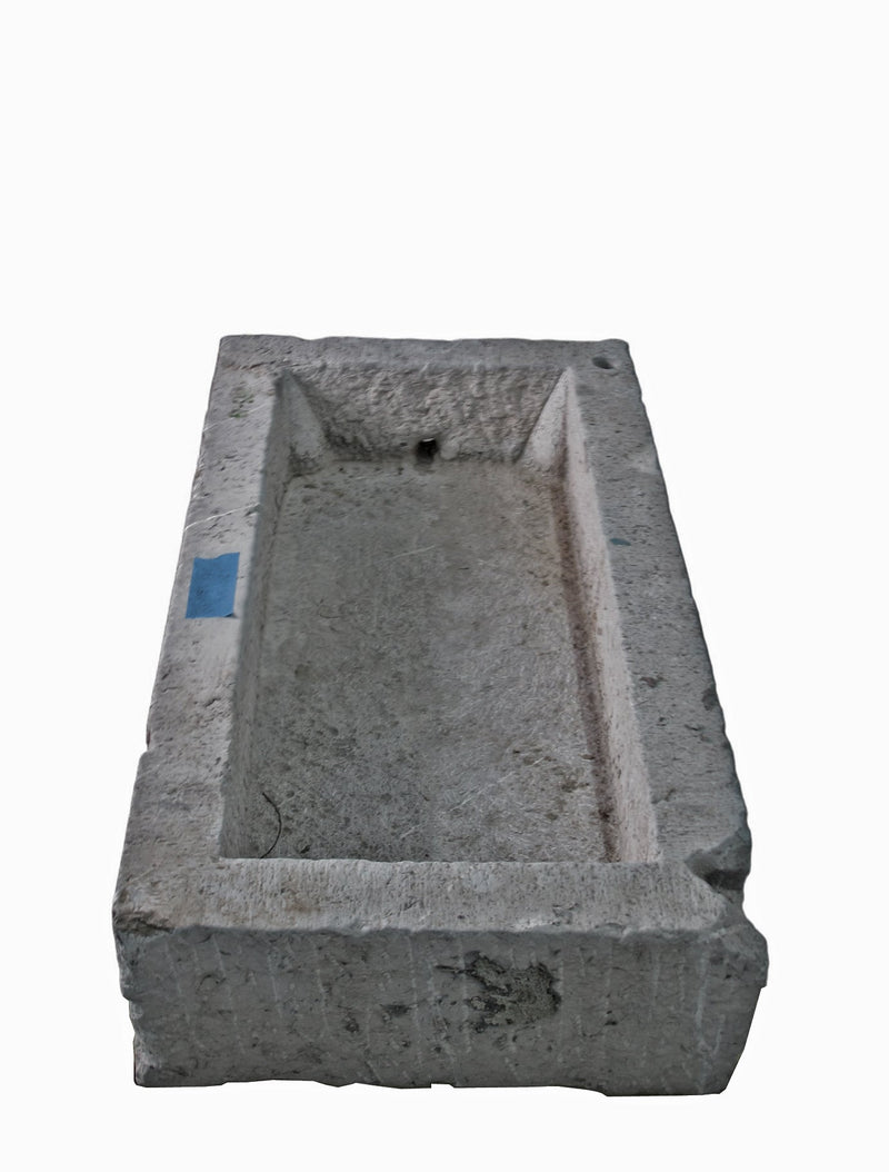 45" Inch Long Hand Chiseled Stone Trough 14