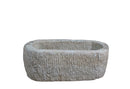 22" Inch Long Hand Chiseled Stone Trough 20