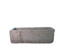 54" Inch Long Hand Chiseled Stone Trough 21