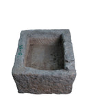 21" Inch Long Hand Chiseled Stone Trough 24-15
