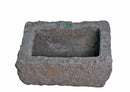 20" Inch Long Hand Chiseled Stone Trough 24-16