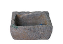 21" Inch Long Hand Chiseled Stone Trough 24-19