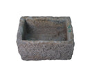 19" Inch Long Hand Chiseled Stone Trough 24-20