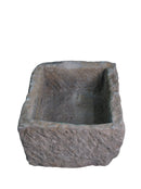 19" Inch Long Hand Chiseled Stone Trough 24-20