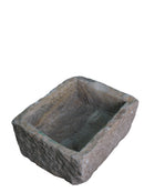 19" Inch Long Hand Chiseled Stone Trough 24-20