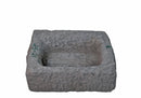 19" Inch Long Hand Chiseled Stone Trough 24-21
