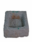 19" Inch Long Hand Chiseled Stone Trough 24-21