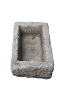 21" Inch Long Hand Chiseled Stone Trough 24-3