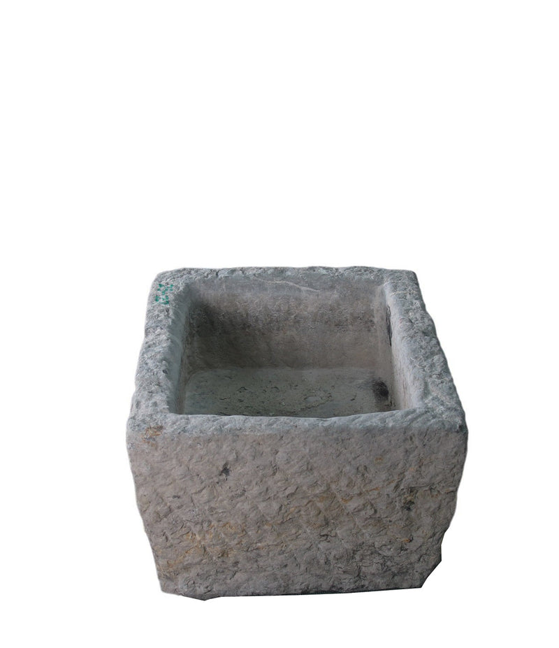 24" Inch Long Hand Chiseled Stone Trough 27