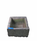 25" Inch Long Hand Chiseled Stone Trough 30