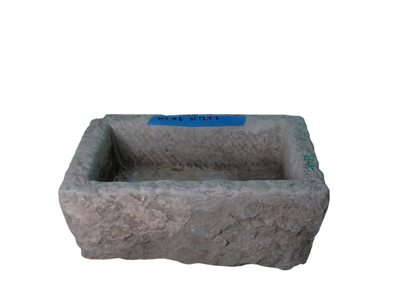 26" Inch Long Hand Chiseled Stone Trough 33