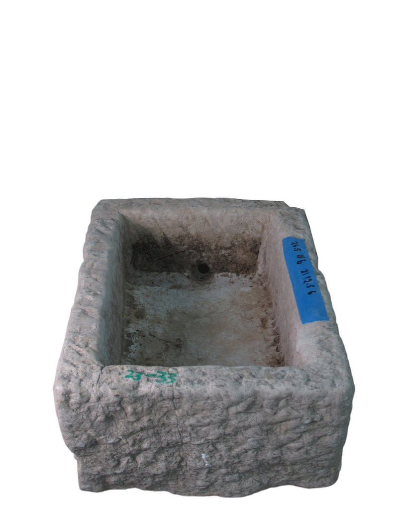 26" Inch Long Hand Chiseled Stone Trough 33