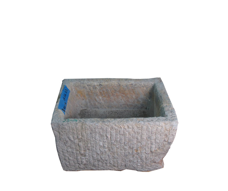 25" Inch Long Hand Chiseled Stone Trough 4