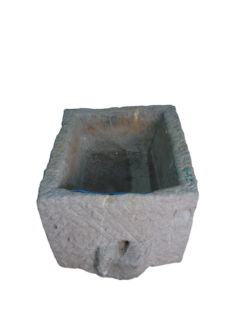 25" Inch Long Hand Chiseled Stone Trough 4