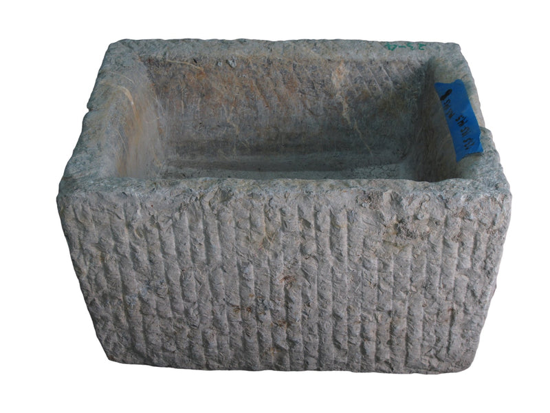 25" Inch Long Hand Chiseled Stone Trough 4