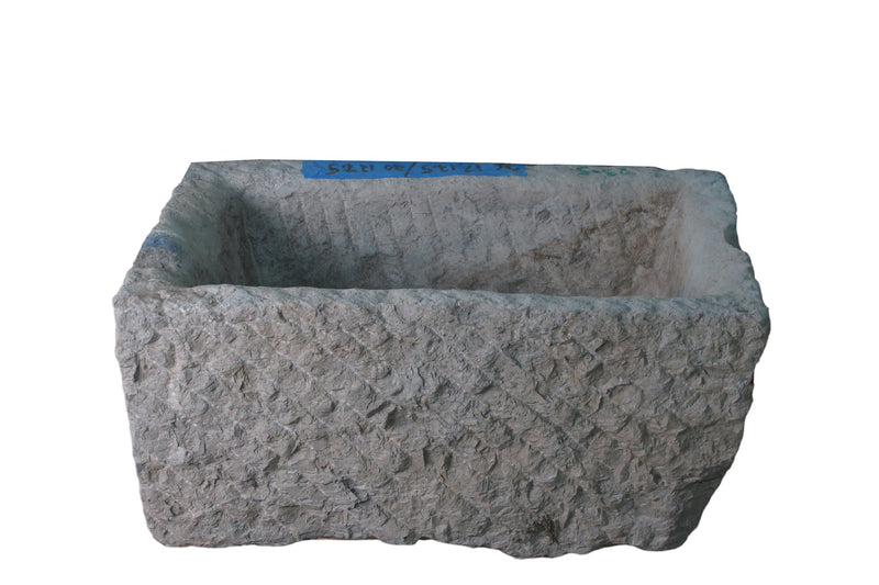 26" Inch Long Hand Chiseled Stone Trough 5