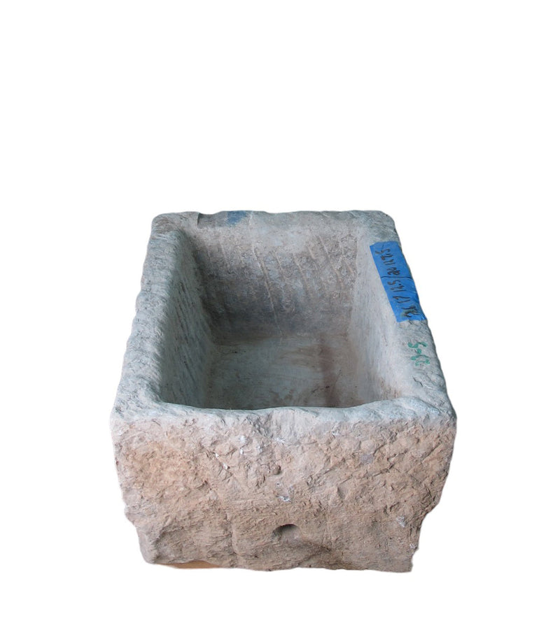 26" Inch Long Hand Chiseled Stone Trough 5