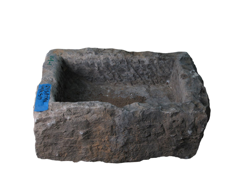 25" Inch Long Hand Chiseled Stone Trough 9-1