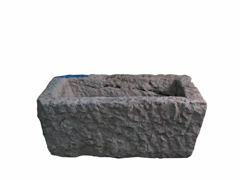 25" Inch Long Hand Chiseled Stone Trough 9-2