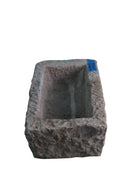 25" Inch Long Hand Chiseled Stone Trough 9-2