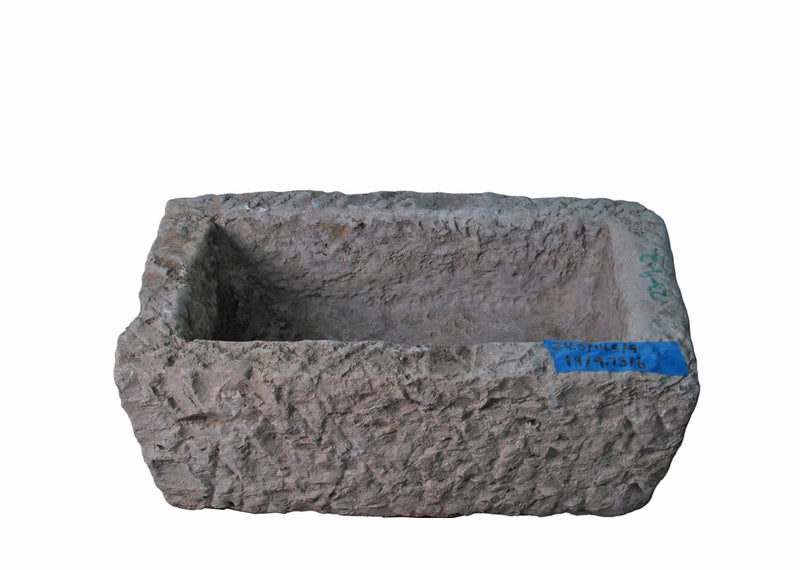 25" Inch Long Hand Chiseled Stone Trough 9-2