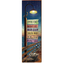 Crystal Coast Night Pier Directional | Wall Art Print on Real Wood