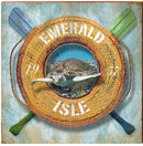 Emerald Isle Sign | Wall Art Print on Real Wood Sign