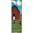 Minnesota Red Barn | Wall Art Print on Real Wood