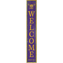 Welcome Skol Purple & Yellow Sign | Wall Art Print on Real Wood