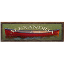 Alexandria Red Canoe | Wall Art Print on Real Wood