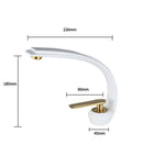 DecorBites™ Gold Black Bathroom Faucet Brass Sink Mixer Tap Single Handle Hot Cold Brush Gold