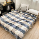 DecorBites™ Cozy Checkered Fleece Blanket for All Seasons