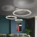 DecorBites™ Crystal LED Chandelier: Modern Luxury Chrome Steel & Clear K9 Crystal Lighting