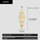 DecorBites™ Crystal Duplex Chandelier: Luxe Hollow Design for Living Room, Staircase.