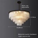 DecorBites™ Elegant Crystal Glass Chandelier for Luxury Home Decor