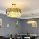 DecorBites™ Golden Luxury LED Crystal Chandelier for Hotel Living Room Ceiling Lighting