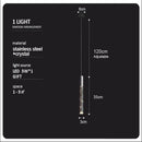 DecorBites™ Crystal Column LED Chandelier: Luxury Pendant Lamp for Staircase, Modern Home Decor Lighting
