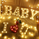 Decorative Letters Alphabet Letter LED Lights Luminous Number Lamp Night Light Wedding Proposal Party Baby Bedroom Decoration