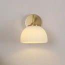 DecorBites™ Iron White Glass LED Wall Lamp Sconce Pull Chain Switch Nordic Modern Stair Light