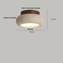 DecorBites™ Ellipse Stone LED Ceiling Light Natural Travertine Lamp Plafon