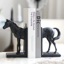 "DecorBites™ Dark Horse Stallion Resin Figurine for Home Decor Bookshelf Storage"